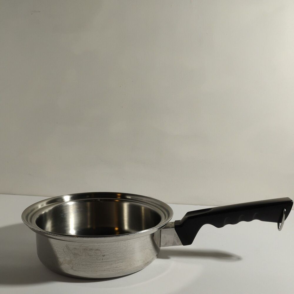 CUTCO 1 Quart Stainless Steel Saucepan 5 Ply Aluminum Core Made in USA. NO LID.